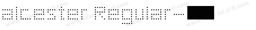 alcester Regular字体转换